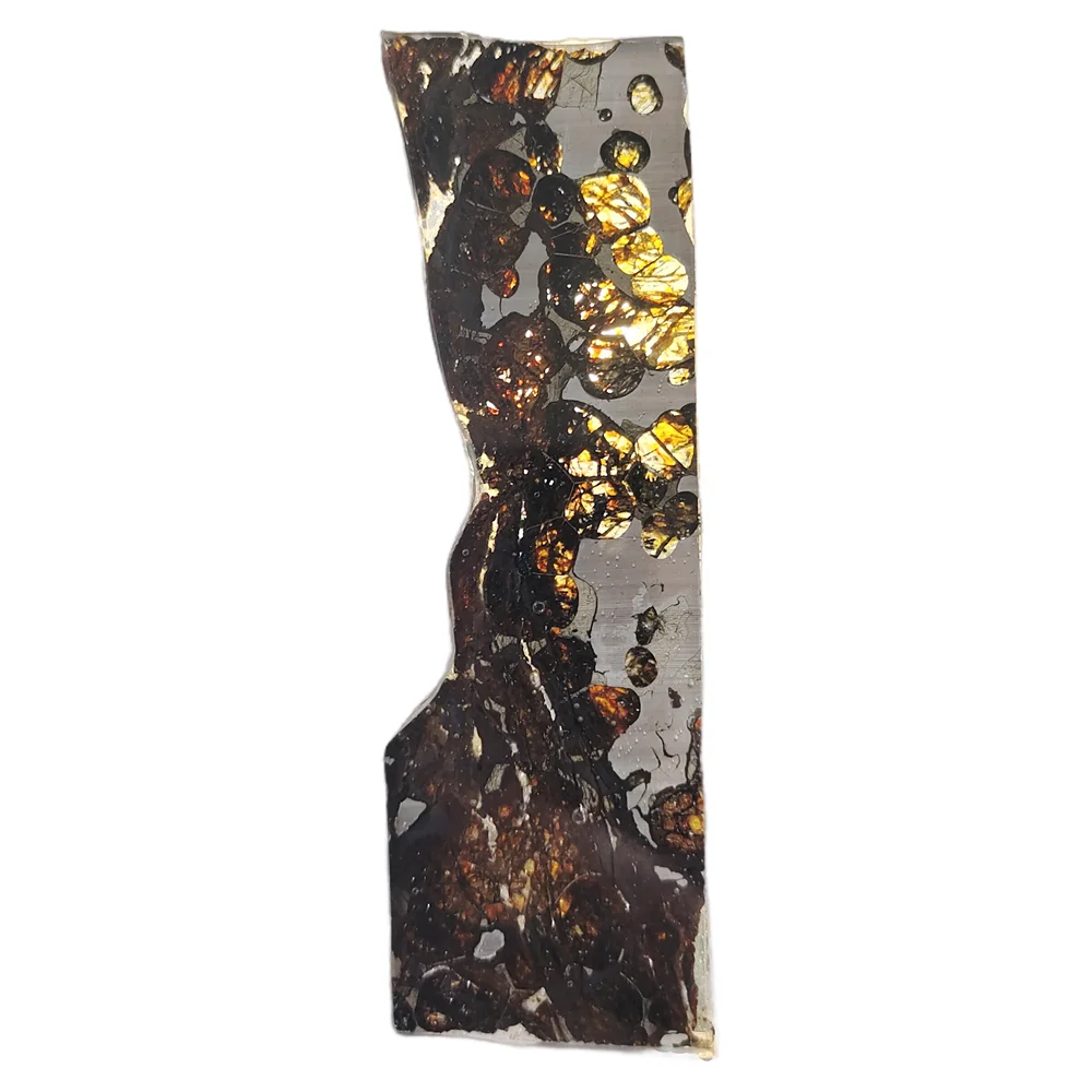 High Quality Brenham Olive Meteorite Slice Olive Meteorite Specimen Natural Meteorite Material Specimen Collection