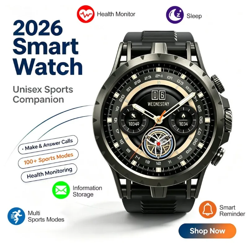 Smart Watch, Supports Multiple Sports Modes, Call Notifications, Message Alerts, Music Control and More Functions