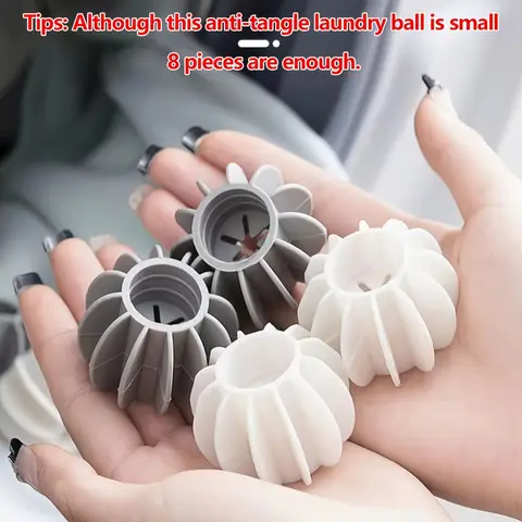 10 PCS 재사용 가능한 실리콘 세탁 공 회색 흰색 비 전기 세탁기 건조기 친환경 정전기 방지 딥 클린 천 주최자