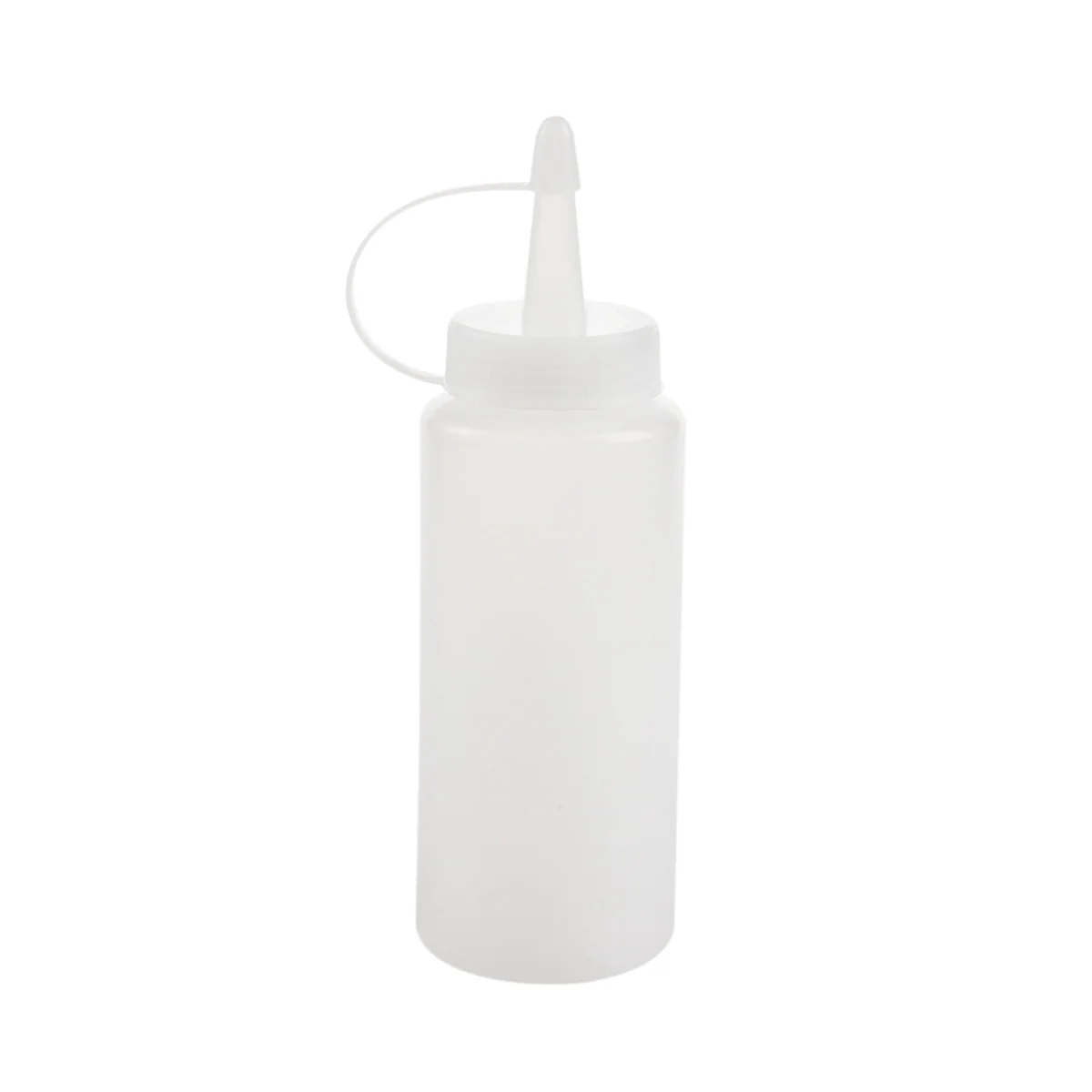 Dispensador de condimentos de plástico, botella exprimible, Ketchup, salsa de mostaza, Blanco claro, 6Oz