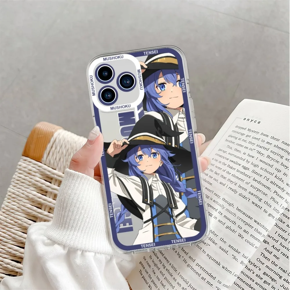 Bilibili Anime Mushoku Tensei Phone Case For iPhone 11 12 Mini 13 14 15Pro Max Transparent Shell