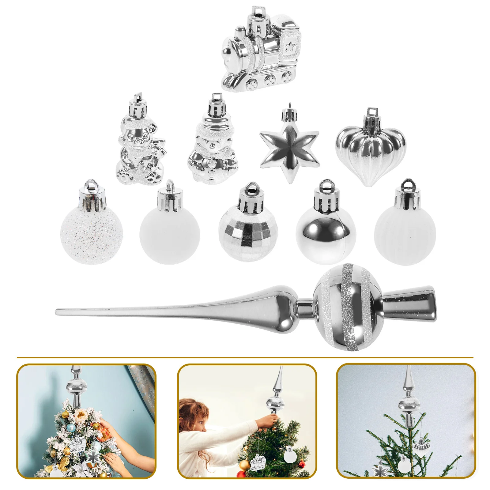 

1 Box Christmas Tree Topper Mini Cartoon Hanging Decorations For Xmas Party Ornaments Festive Scene Layout Supplies Xmas Tree