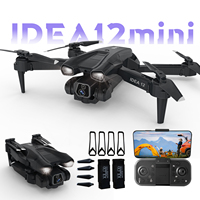 IDEA12 mini Drone 1080P HD Camera 2 Batteries Foldablef RC Quadcopter 2.4G WiFi FPV Optical Flow for Kids Gift CO