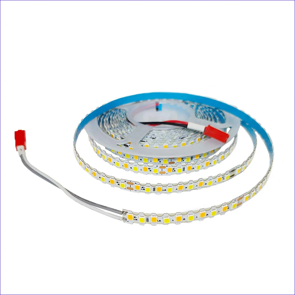 SANAN chip 2/3/4 meter 2835 180D 220mA Dual Colors Constant Current LED strip for repairing chandeliers, 3000K+6500K LED ribbon