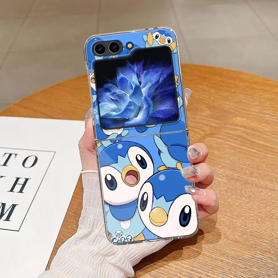 Funda rígida para teléfono Samsung Galaxy ZFlip7 ZFlip4 ZFlip5 ZFlip6 ZFlip3 Z Flip 7 6 5 4 3 lindo Pokemon Pikachus