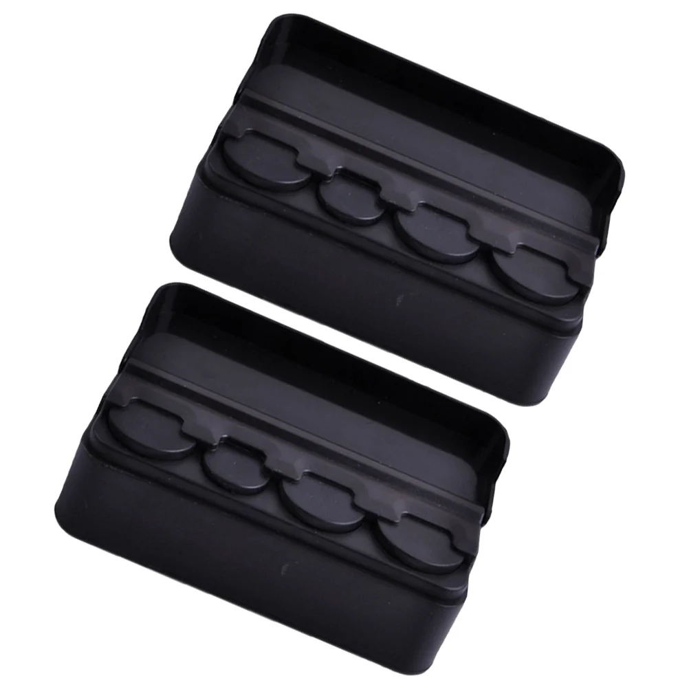 2Pcs Box Plastic Organizer Storage for Loose Change Easy Install Holder Money Bank Holder