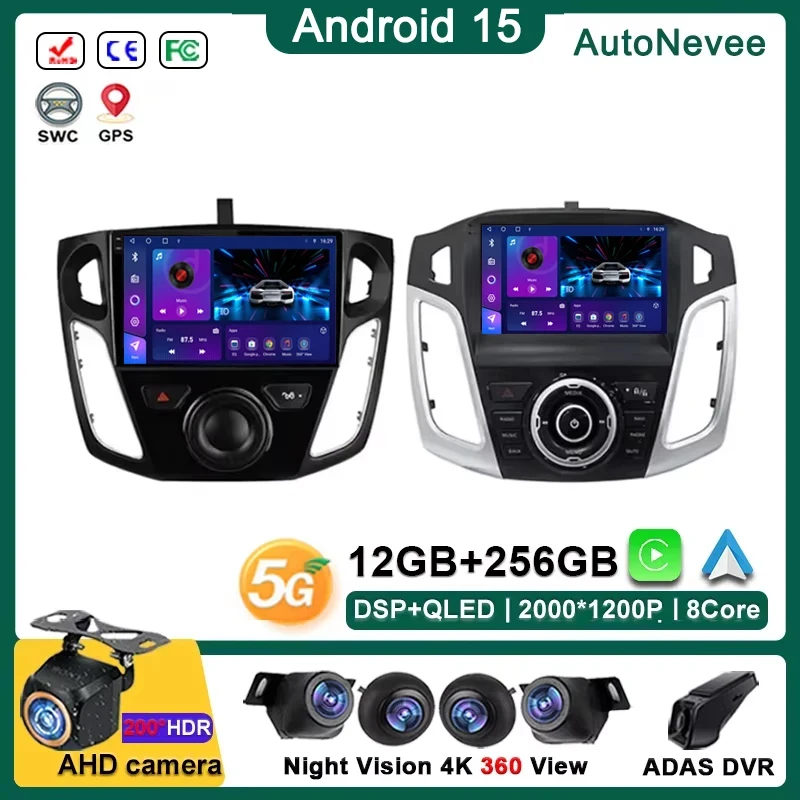 

Android 15 For Ford Focus 3 2011 2012 2013 2014 2015 2016 - 2019 Auto Stereo Navigation 2din DVD Carplay Car Radio Multimedia