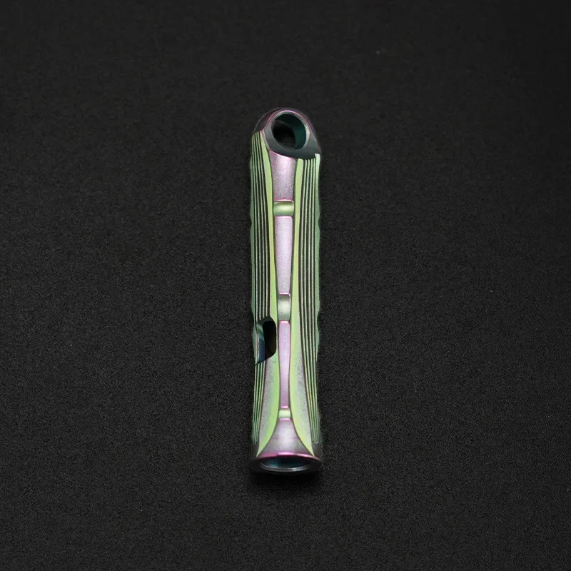 1PC Titanium Alloy Portable Outdoor Survival Whistle High Audio High Decibel Metal Pendant