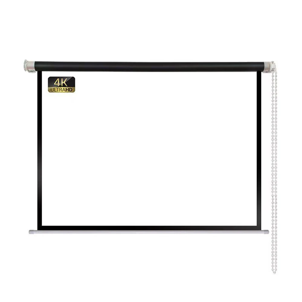 

Yinzam Manual Wall Mounted Projector Screen for All Kinds LED Laser Projector Multiple Sizes with 100 Inch 3D Cinema Screen