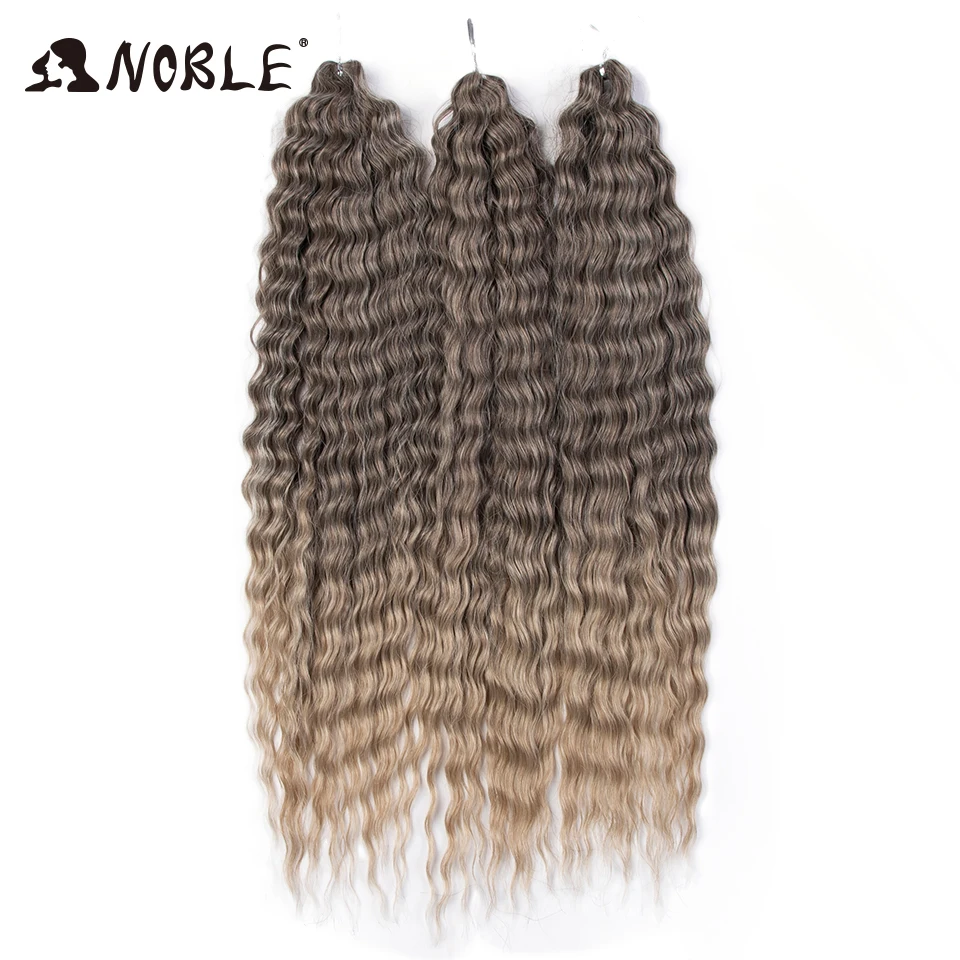 Edles Lockenhaar, Wasserwellen-Twist-Haare, Ombre-Blond, 25 Zoll, synthetisches Flechthaar, tiefe Wellen, Haarverlängerung zum Flechten – Detail 12