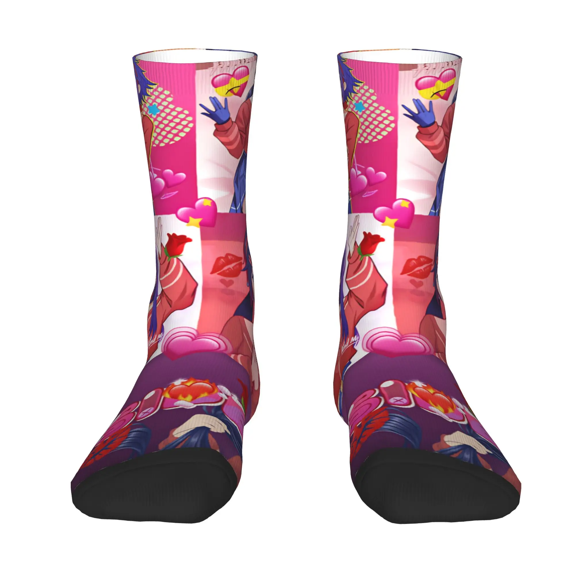 Cute M-MiSide Anime Socks Men Women Warm 3D Print Game Sports Basketball Socks