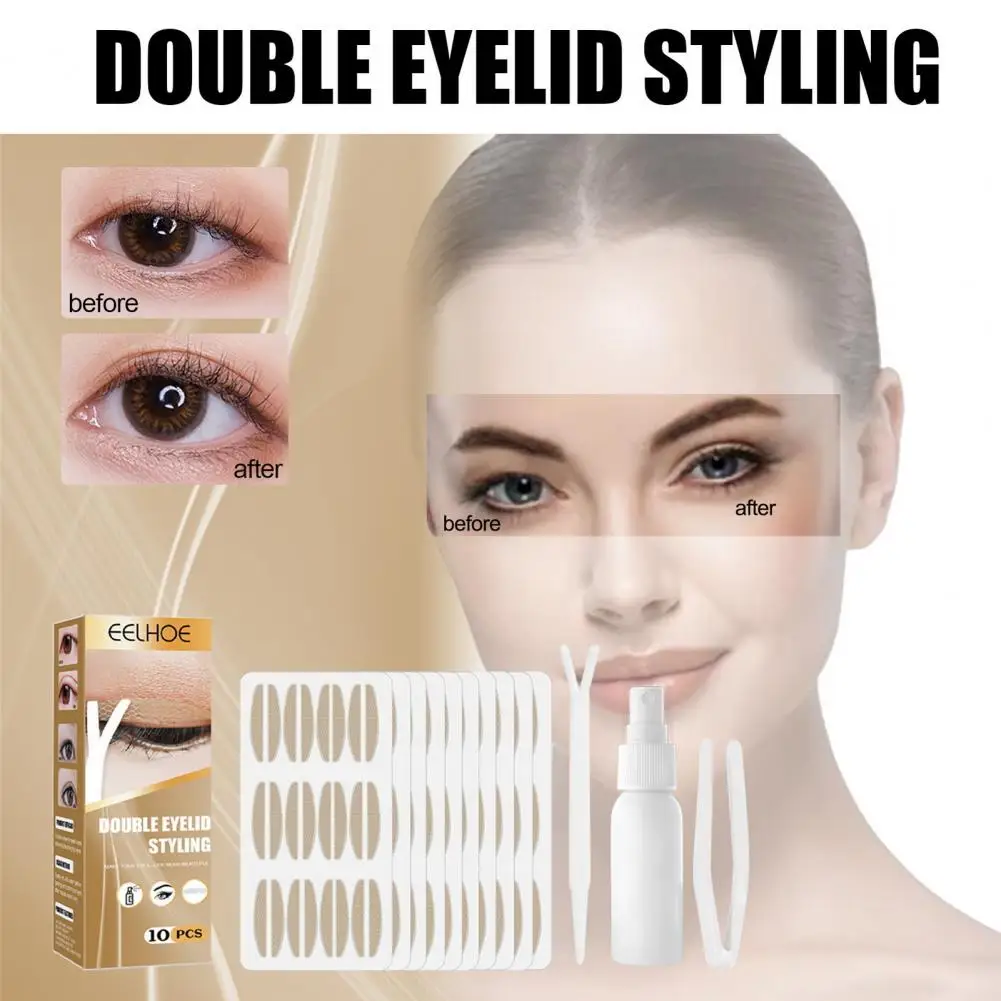 1 Set Invisible Eyelid Sticker Lace Eye Lift Strips Double Eyelid Tape Adhesive Stickers Eye Tape Tools Makeup Make Up With Tool