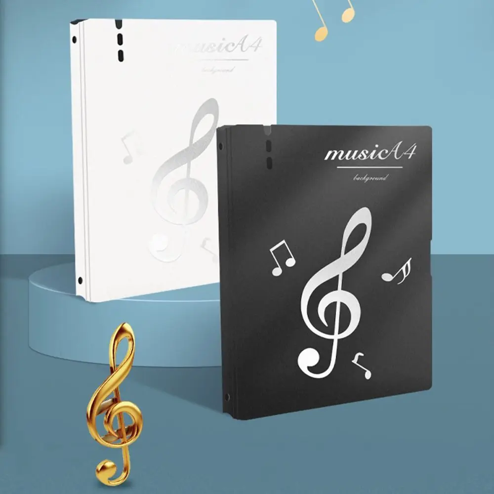 Spiral Binder Piano Score Folder Non-reflective Waterproof Storage Holder Transparent Inner Practical Music Folder Interview