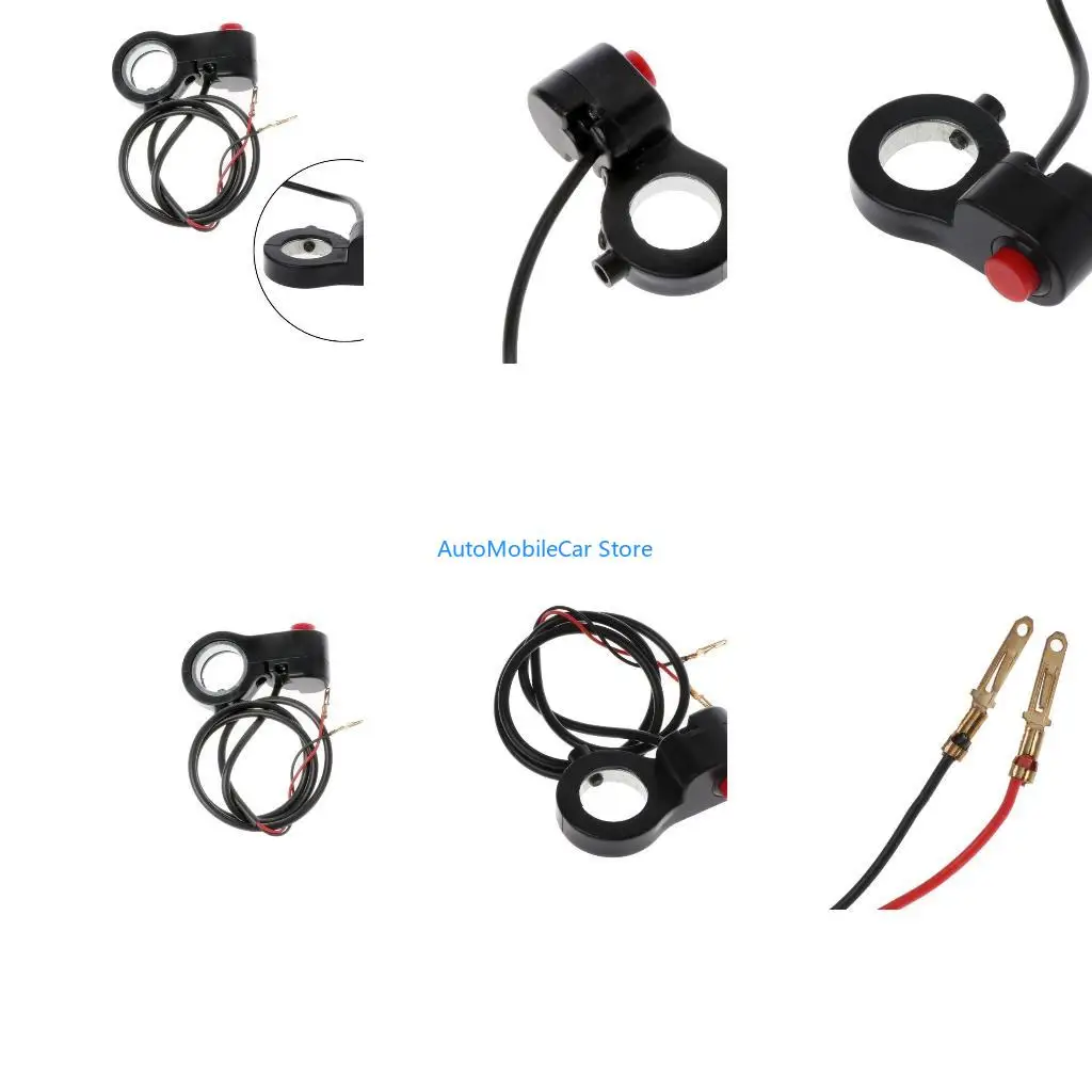 G8TE 22mm 7/8" Motorcycle Handlebar Horn Switch Start Speaker Connection Button Equip
