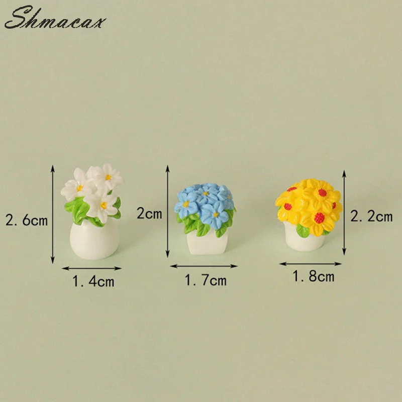 1PC Dollhouse Mini Flower Simulation Miniature Flower Pot accessori per bambole scena Shooting Prop decorazione fai da te