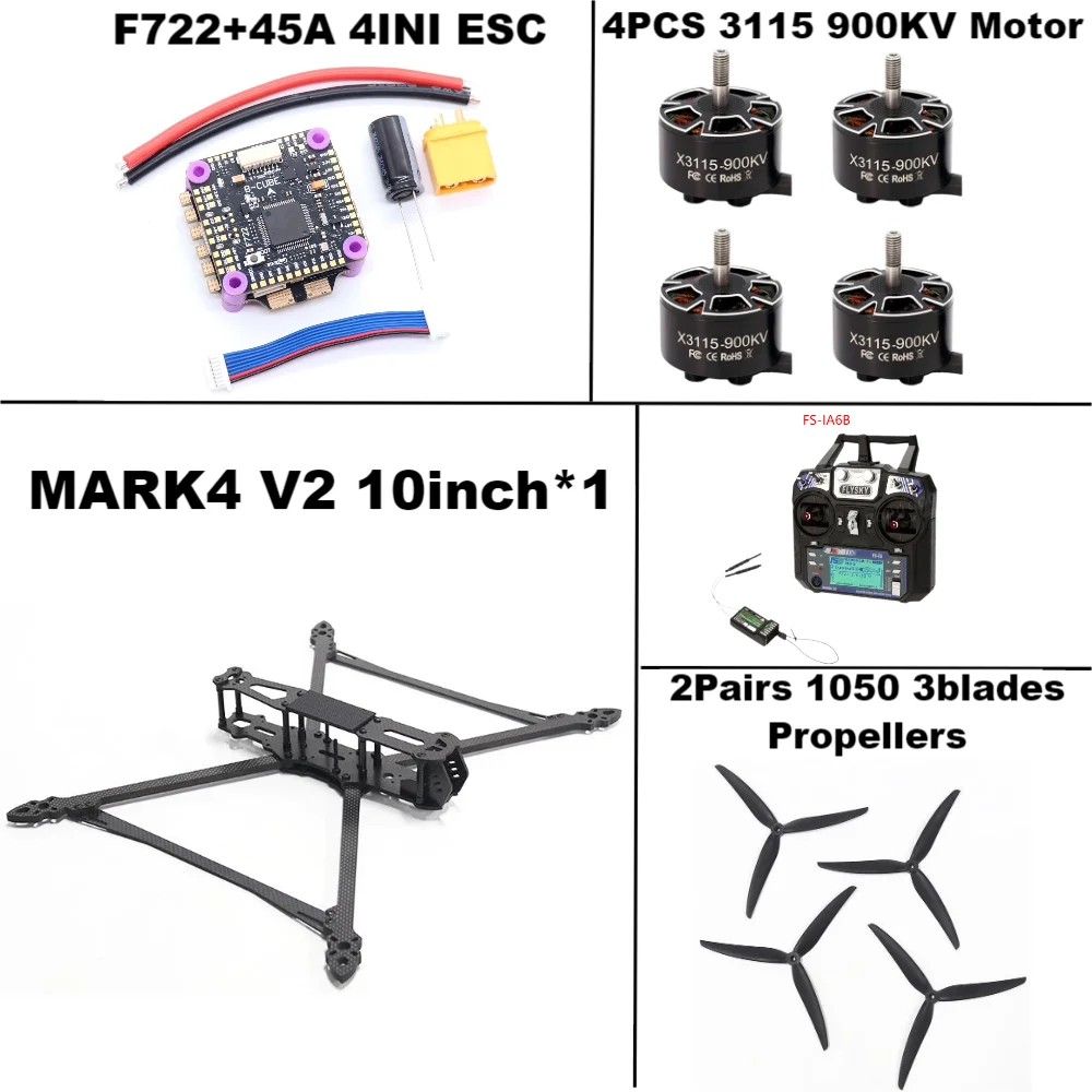 FPV MARK4 V2 8/9/10インチ F722 フライトコントローラー 45/60A 4INI ESCラック ドローン FPV カーボンファイバー PV レーシングドローン クアッドコプター フリースタイル