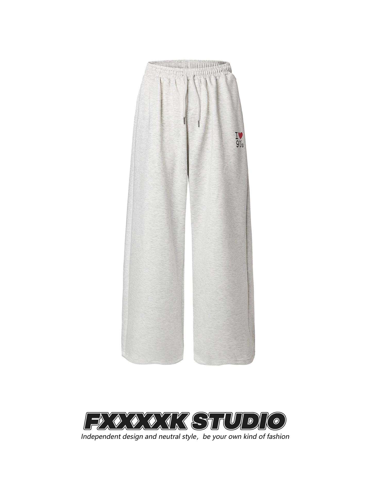

FXK Original American Trendy Loose Straight Leg Simple Love Letter Versatile Casual Pants Long Sports Sweatpants