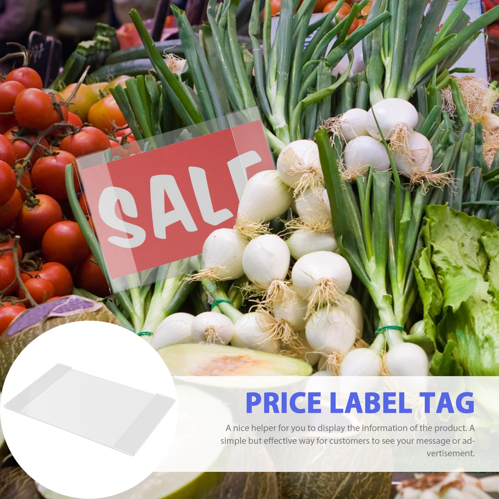 

10pcs Clear Acrylic Label Holder For Price Tag Display Shelf Sign Stand Shop Accessories Transparent Display Rack