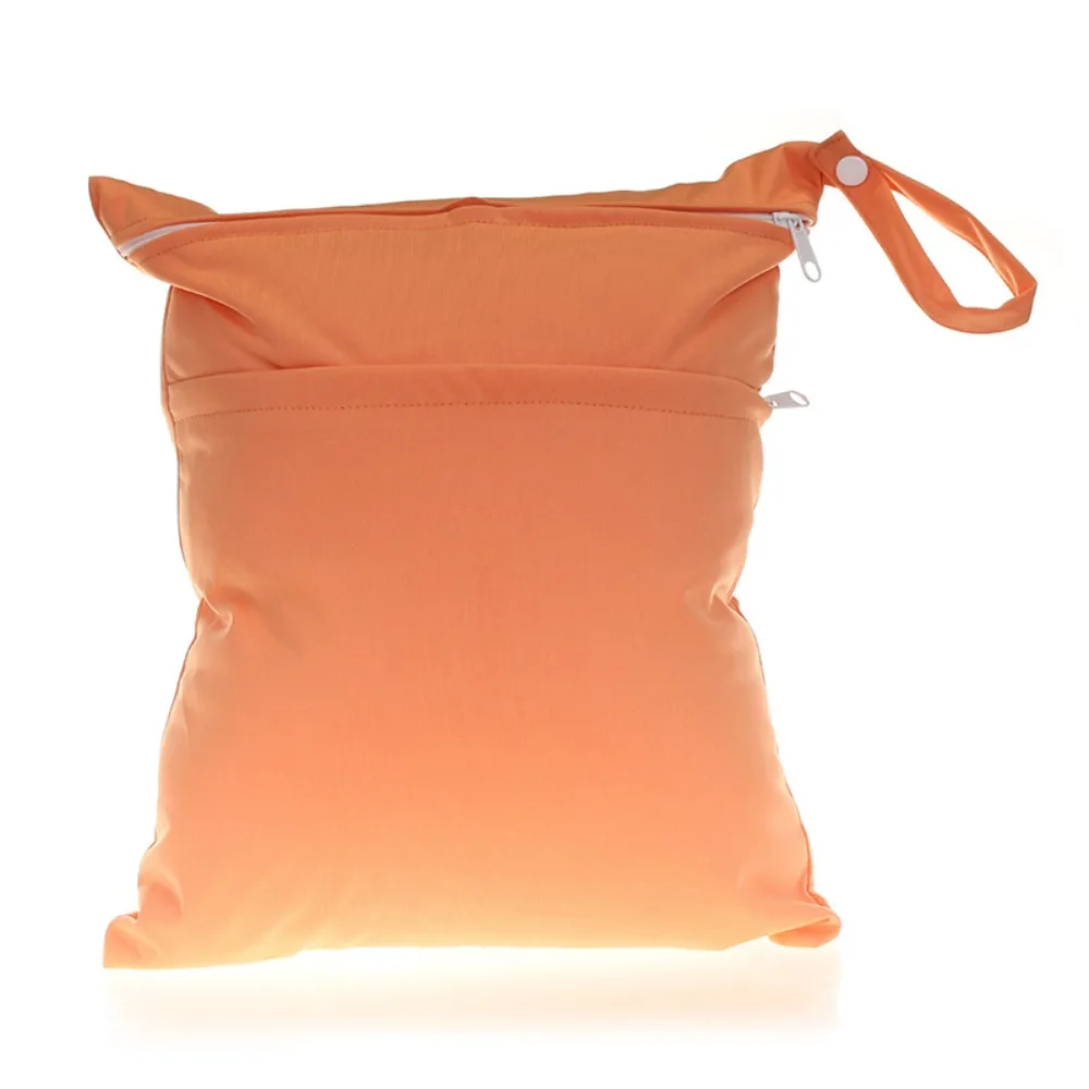 Bolsa de secado de pañales impermeable reutilizable, bolsa de gimnasio de Yoga, ropa húmeda sucia, bolsa de artículos de tocador con dos bolsillos