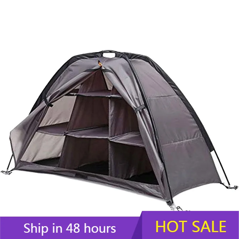 

POWER LEAP Cross-Border 9-Compartment Outdoor Storage Cabinet Square Oxford Fabric Foldable Shoe Rack Tent for Camping Dinner St