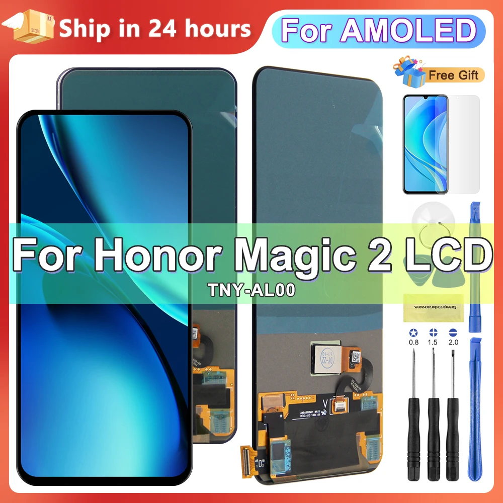 AMOLED For Honor Magic 2 4 5 Screen For Honor Magic 4 Pro Magic 5 Pro LCD with Frame Touch Display Screen Digitizer Assembly