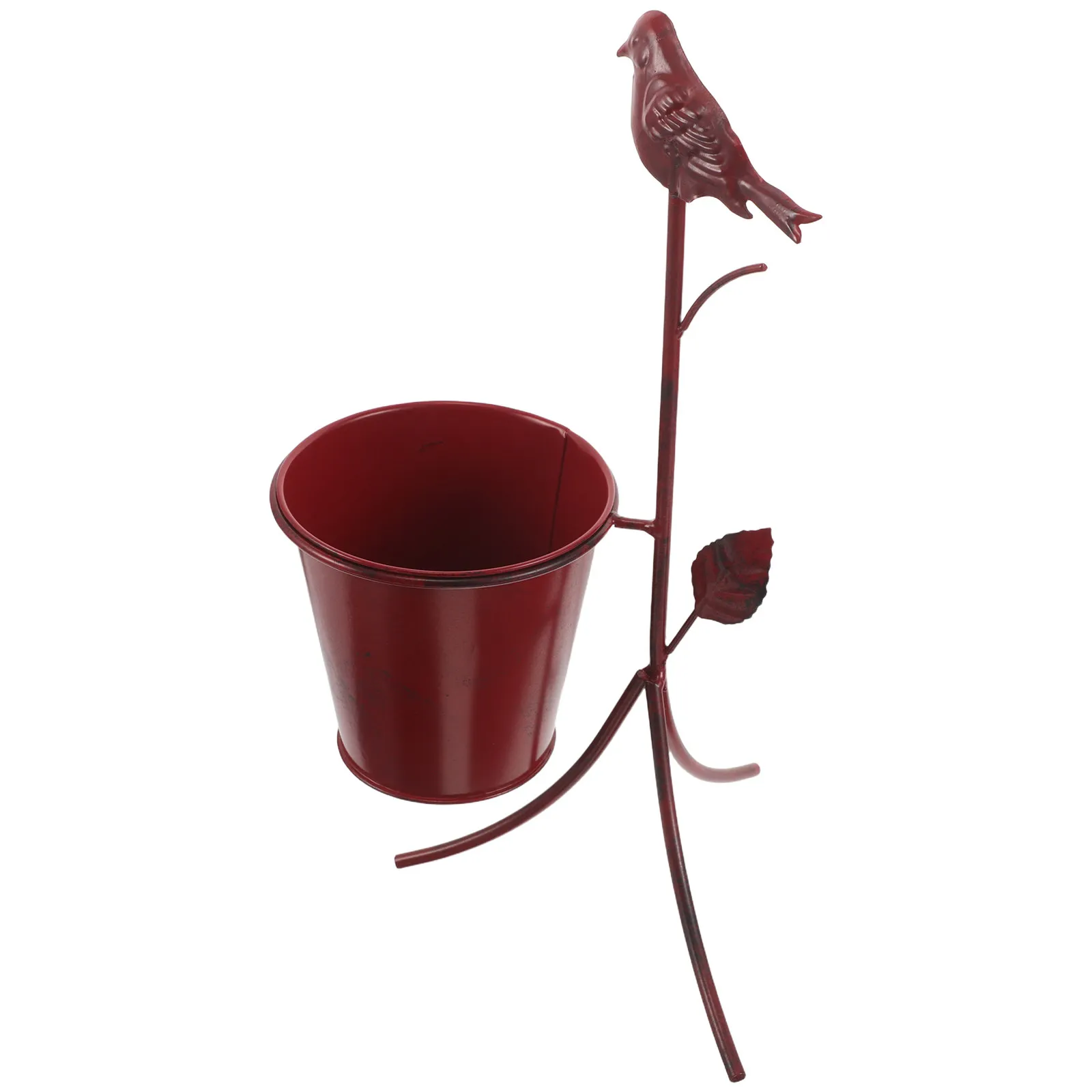 

Metal Tripod Plant Stand with Vintage Farmhouse Design Floor Pot Holder for Indoor Outdoor Balcony Patio Garden Decorative