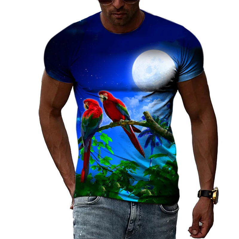 Summer Fashion Beautiful Art graphic t shirts For Men Casual Handsome harajuku 3D Print T-shirt Hip Hop Street Style Streetwear