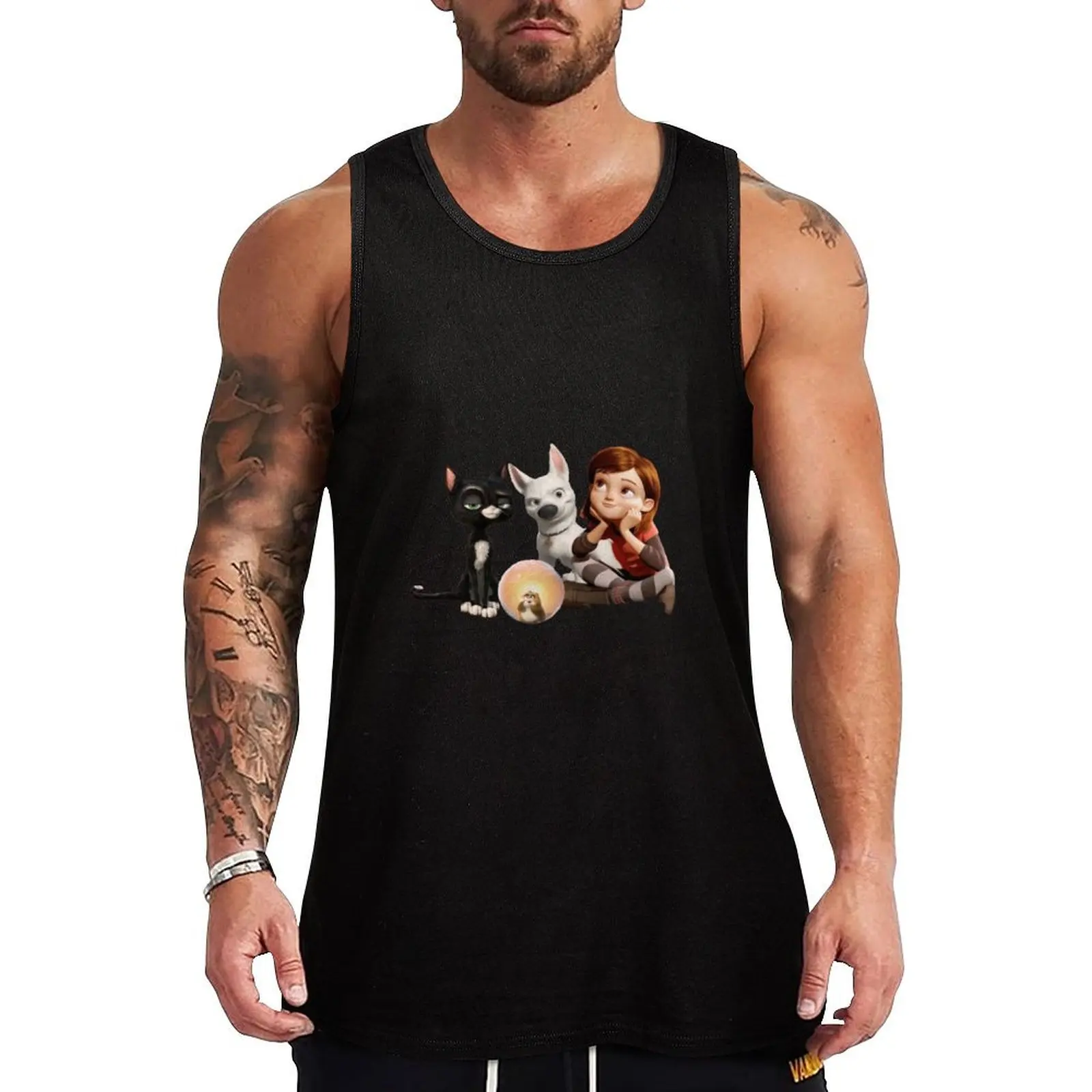 

Bolt and friends Tank Top Men's summer t-shirt tops Muscle fit gym clothes for man
