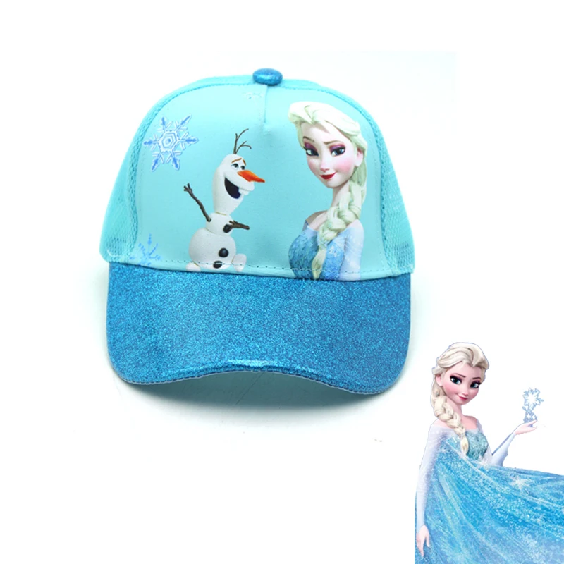 Spider-Man Baseball Cap Frozen Elsa Hat Super Hero Princess Hoeden Jongens en meisjes Outdoor Zonnehoed Ademend Mesh Duck Tong Caps