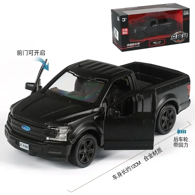1:36 Ford F-150 Raptor Pickup with Drive Pull Back Models Simulation Metal Diecasts Vehicles Toys Collection Gift