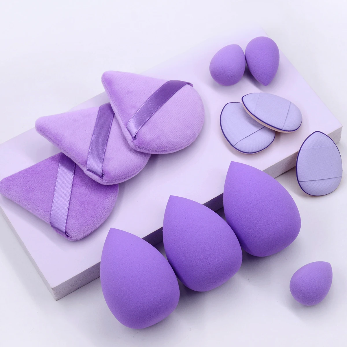 12pcs Makeup Sponge Blender Beauty Egg Soft Cosmetic Powder Puff Foundation Sponges Puff Women Make Up Accessories Beauty Tools