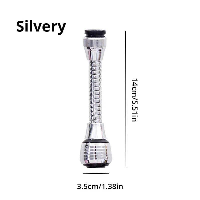 1PC Stainless Steel Universal 1080° Rotation Faucet Sprayer Head For Kitchen Washbasin Extension Faucet Bubbler Tap Splash Nozzle image 5
