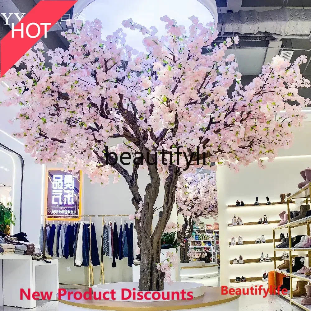 

AA46 Simulation cherry blossom tree peach blossom tree, New Year's decoration wish, shopping mall hotel wedding decoration