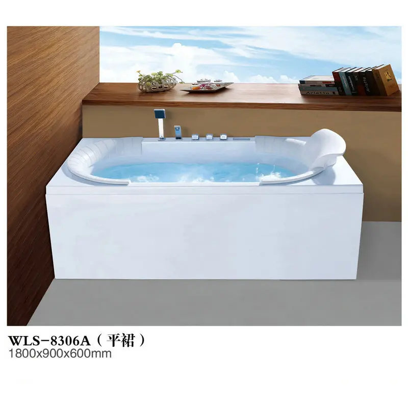 Acrylic Rectangular Adult Surfing Massage Cylinder, Hotel Household Small Apartment Simple Independent Bathtub 8306A