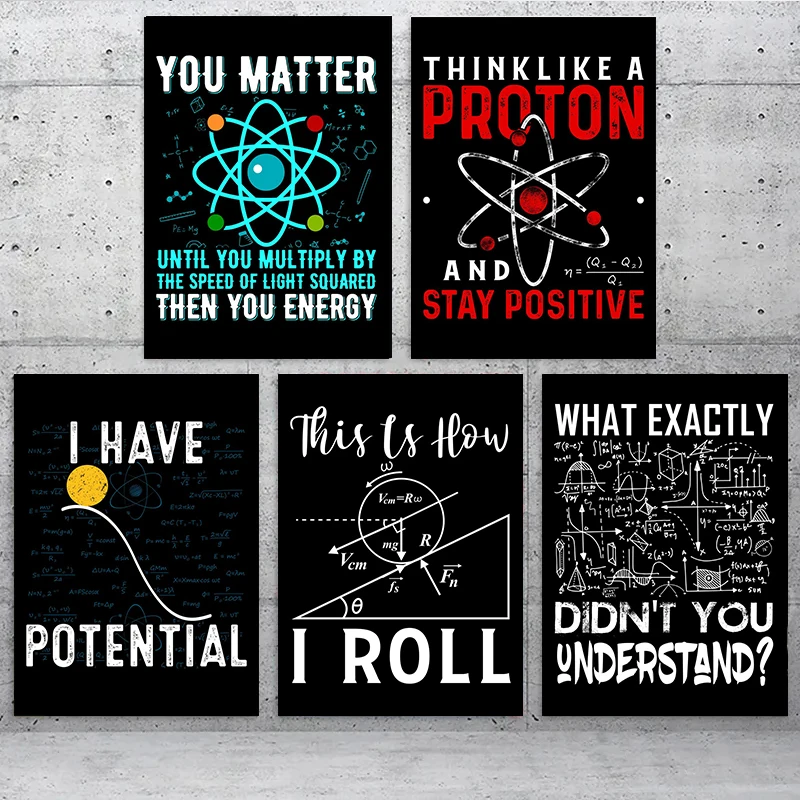 Physics Physicist Nerd Art Poster  Thermodynamics Print Canvas Painting Wall Nordic Picture Club for Science Lab Decor Gifts