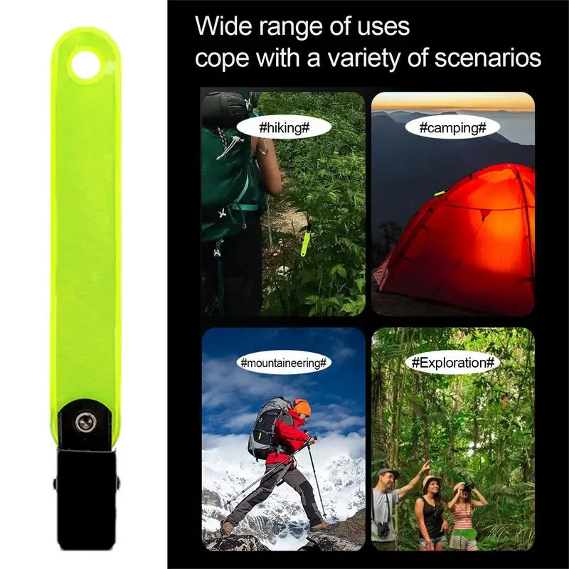 Trail Markers 12 Pcs High Visibility Tree Trail Markers With Clips Trail Marking Ribbon Reflective Hunting Reflector Tacks For