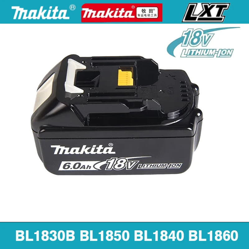 For Makita BL1830 BL1830B BL1840 BL1840B BL1850 BL1850B Power Tools Battery,100% original Makita 18V 6.0Ah Rechargeable Battery