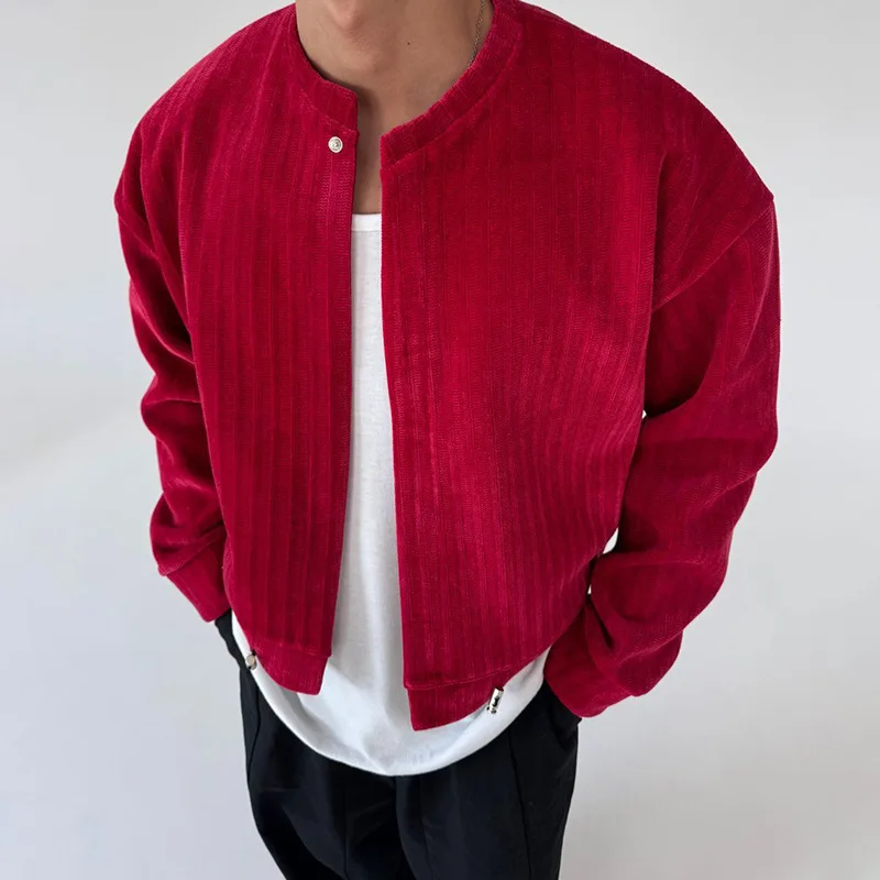 

Autumn And Winter New Fashion Men's Solid Color Casual Loose Jacket Jacket Men's Clothing