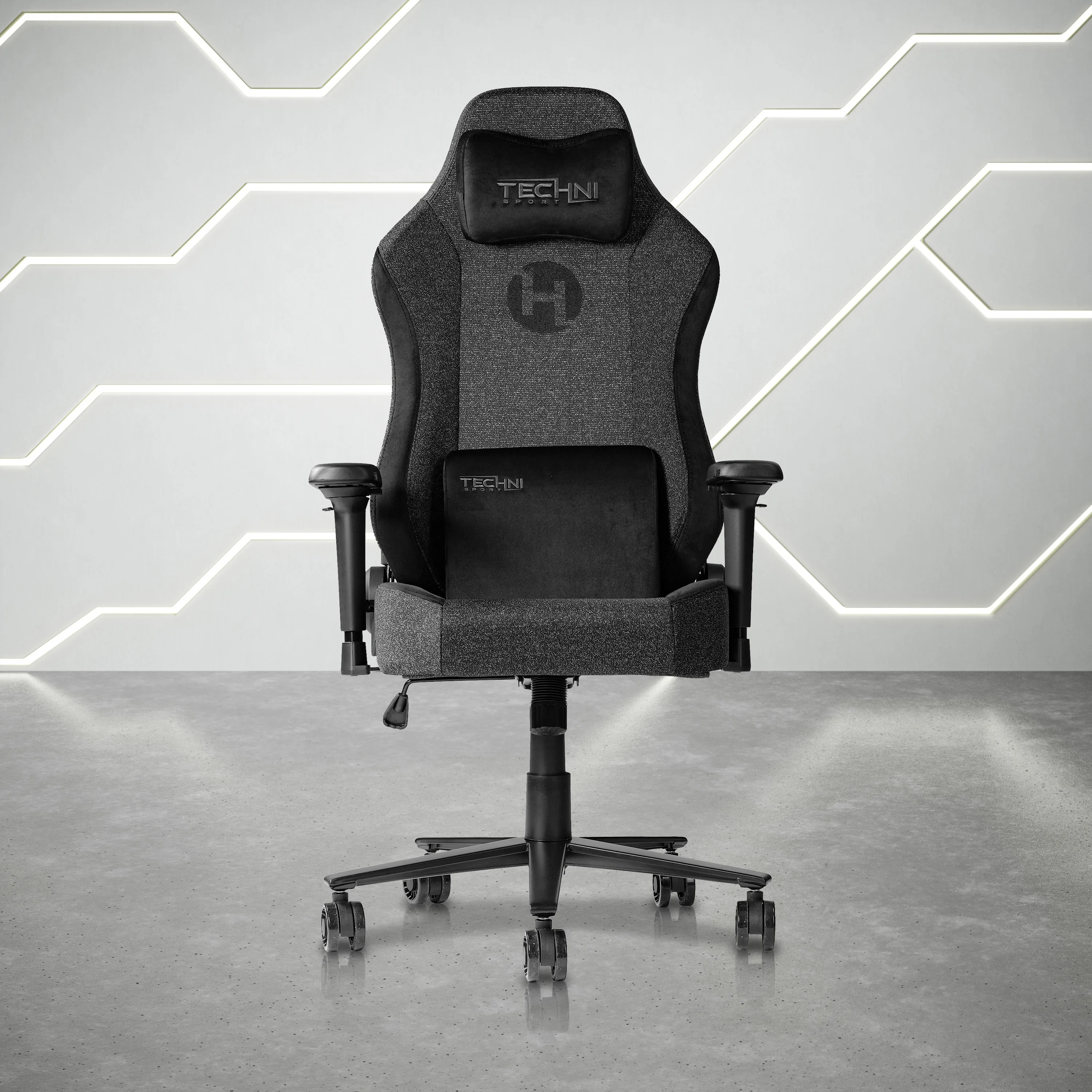 

Sport Fabric Memory Foam Gaming Chair - Black, Ergonomic Racing Style Office Computer Game Chair Adjustable Swivel Chair