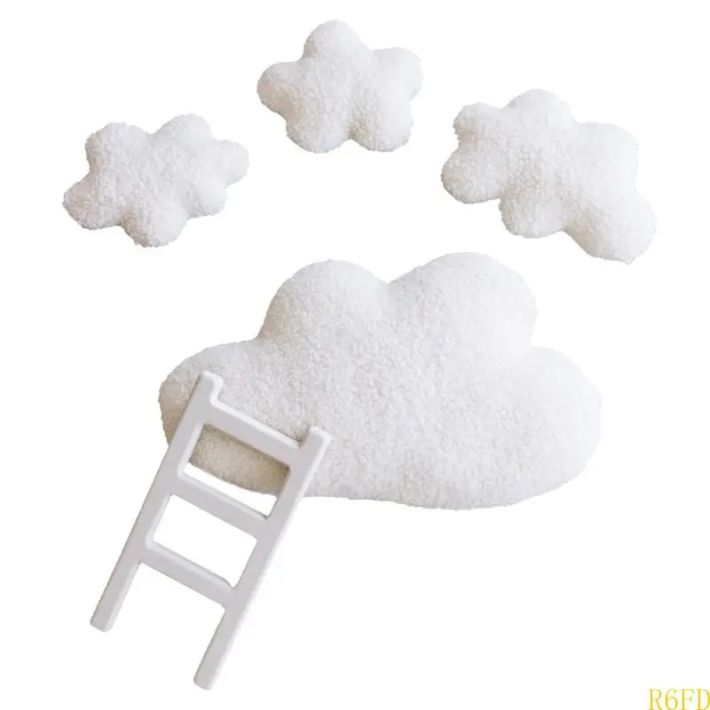 

R6FD 1 SET Creative Cloud Ladder Photo Reps для новорожденных Safe Unisex Moads Girls, позирующие помощника для детской