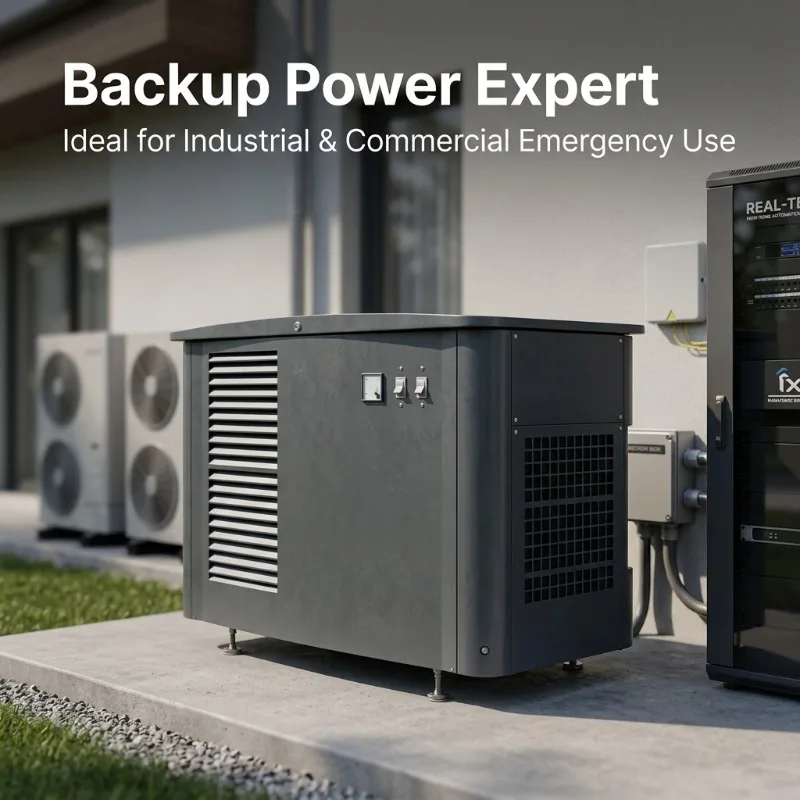 15kW Home Standby Generator Silent Tri-Fuel (NG/LPG/Petrol) Liquid Cooled Emergency Backup Power With ATS Compatible