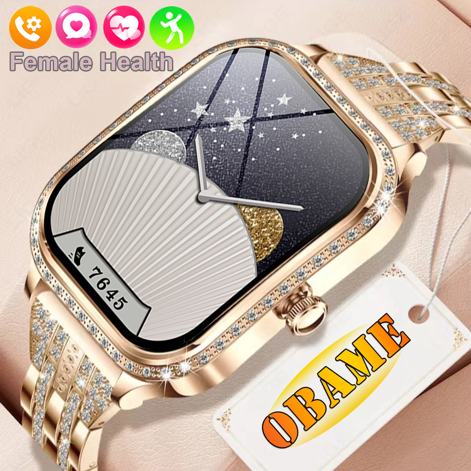 2025 Business Women Smart Watch AMOLED HD Screen Always Display Bluetooth Call IP68 Waterproof Women Smart watch For Android&IOS