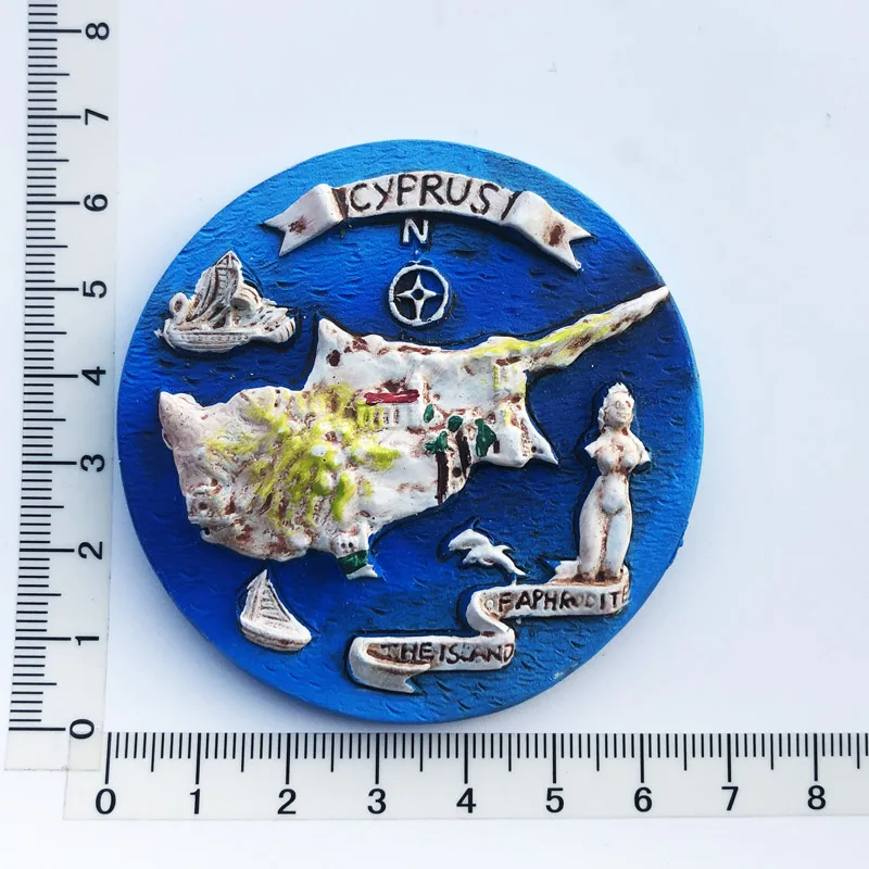 Europa Cyprus 3D Flavour Koelkastmagneet Toeristische Souvenirs Koelkast Magnetische Stickers Reiscollectie Cadeau