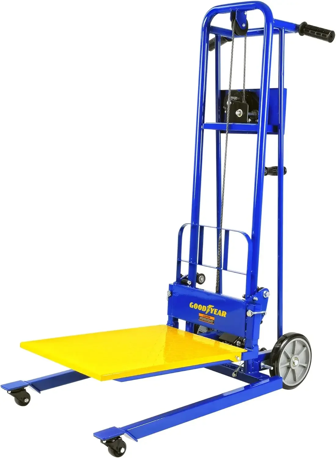 Material Lift Winch Stacker, Pallet Truck Dolly, 330 Lbs 40