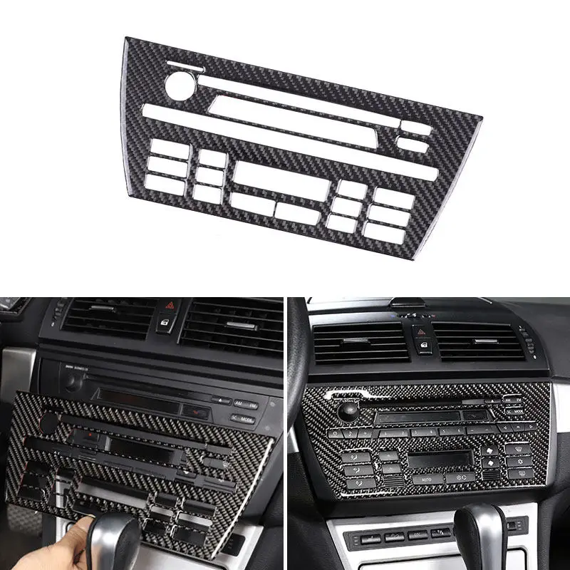 

Для BMW X3 E83 2006-2010: Мягкая накладка из карбона на центральную панель управления CD-плеером, аксессуар для интерьера автомобиля