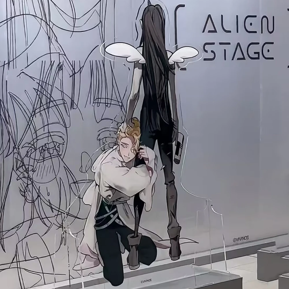 أنيمي الغريبة المرحلة الاكريليك عمل الشكل حامل الجدول غرفة الديكور الاكريليك مكتب عرض حلية الهدايا تأثيري الدعائم