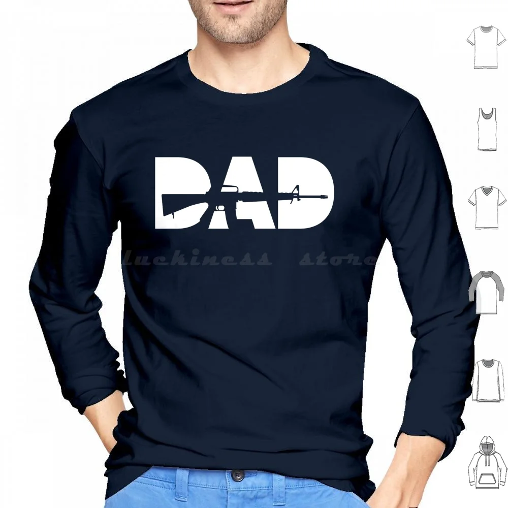 Gun Enthusiast Shooting Bullets I Gun Lover Hoodie cotton Long Sleeve Gun Enthusiast Shooting Bullets Gun Lover Dad Firearm