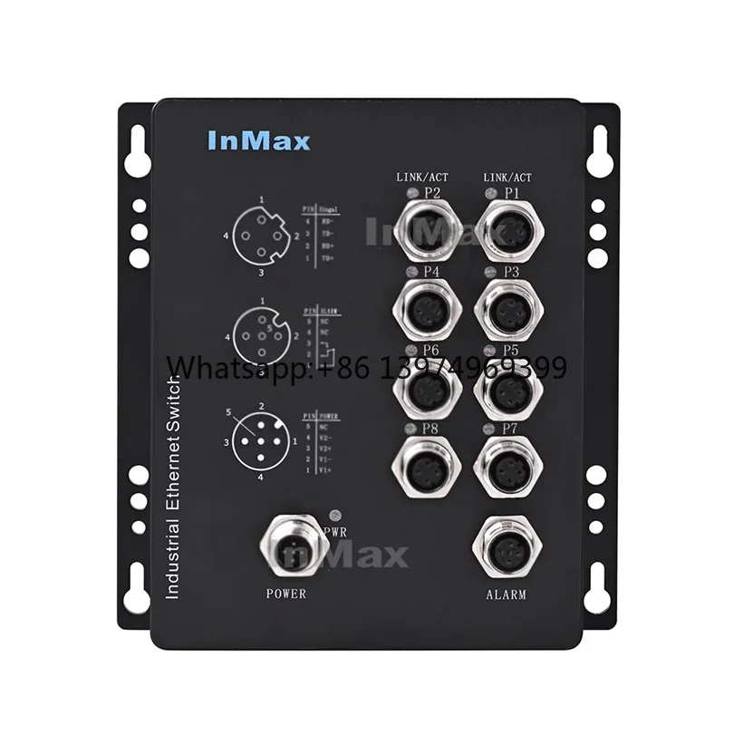 Inmax Original On-board Vehicular Industrial Ethernet Switch Ip67 Ip65 Ip54 M12 Metro Ethernet Switch