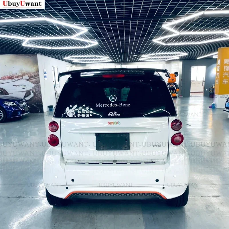 Für 451 Mercedes Smart Fortwo 451 Heckklappenlippe ABS Schwarz Flügelspoiler Auto-Styling Original Werksausstattung Autozubehör