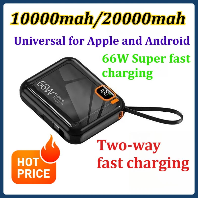 

10000/20000mAh Power Bank Portable High-Capacity USB Type C Two-way Fast Charging Mini Powerbank for Apple and Android